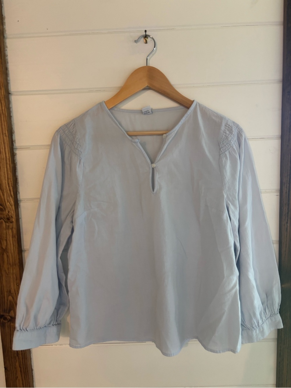 Old Navy Pale Blue Peasant Blouse